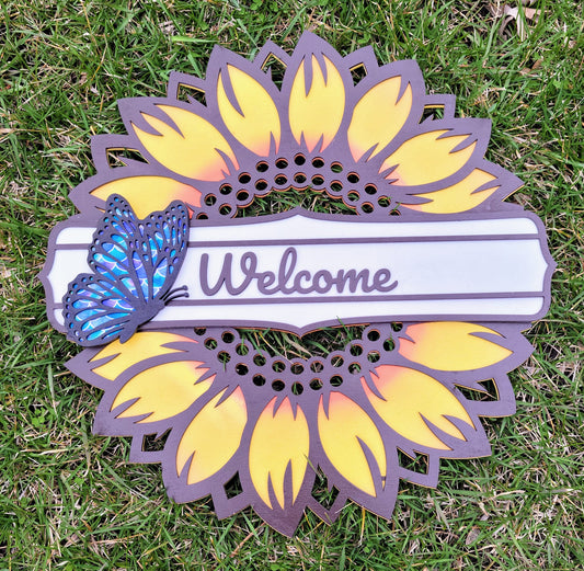 Door Hanger Sunflower - Sign Party Choice